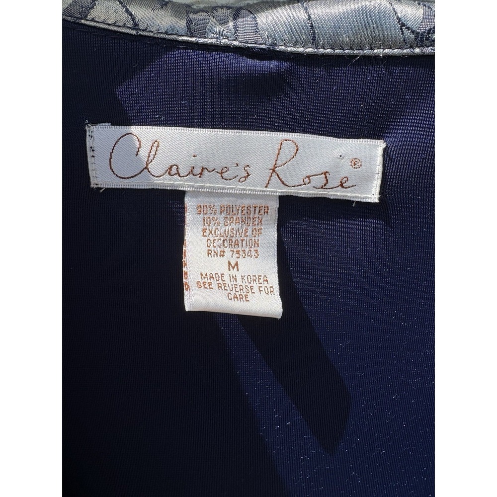 Claire's Rose Blue Velvet Robe Size M Fancy Glam Regal Cosplay Hollywood Korea - Picture 7 of 9